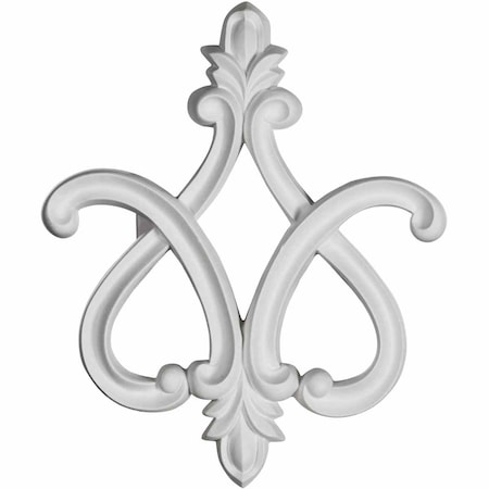 Ekena Millwork 9 7/8"W x 11 7/8"H x 1 7/8"P Fleur de Lis Onlay ONL09X11X01FL